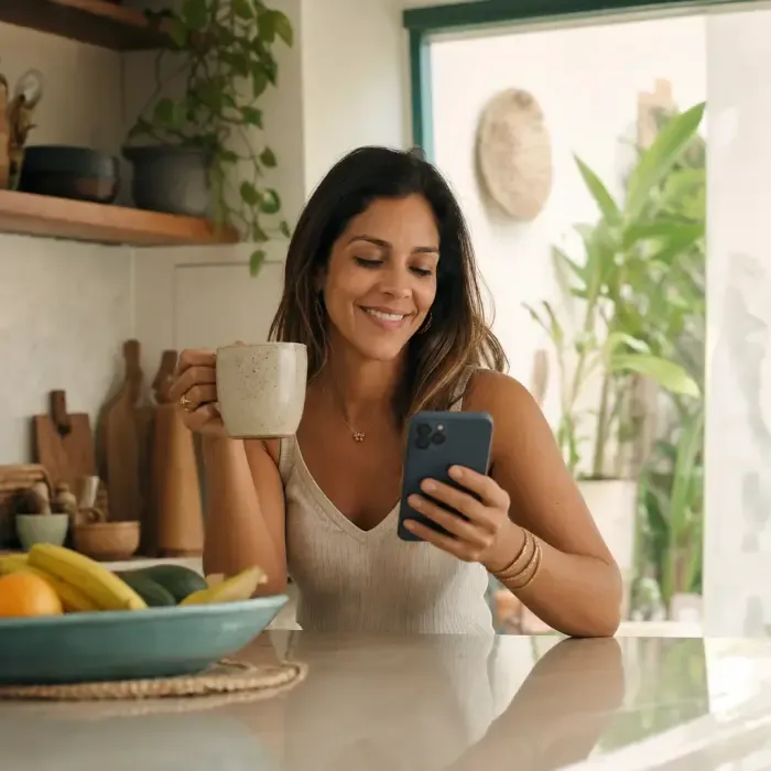O café da manhã com o primeiro e-mail em inglês